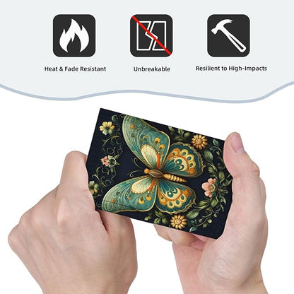 Butterfly Ornate with Flower Light Switch Covers No Device Wall Plate 1 Gang Decorative Blank Switchplate Electrical Faceplate for Country Living Bedroom Decor