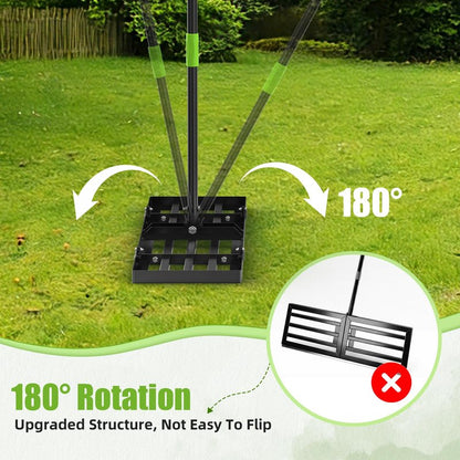 GARDTECH 30×10 Anti-Flip Lawn Leveling Rake,76” Adjustable Handle