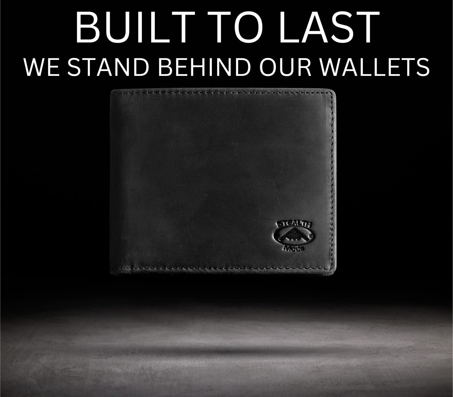 Stealth Mode RFID Wallet for Men - Genuine Napa Leather Bifold Mens Wallet with 8 Card Slots & Divided Billfold - Elegant Gift Box Packaging, RFID Blocking Technology