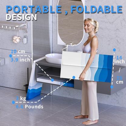 Newly Upgraded Portable Bath Tub for Adults -(31.5"L x 26"H) Foldable Cold Plunge Tub for Recovery - Collapsible Soaking Bath Tub for Shower Stall Home SPA - Outdoor Ice Bathtub for Athletes (White)