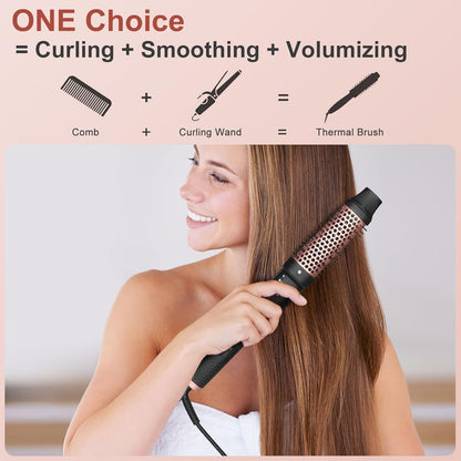 5 in 1 Curling Wand Set, Three Barrel Curling Iron Set with 3 Barrel Curling Iron and 4 Interchangeable Ceramic Curling Wand(0.5”-1.25”), Fast Heating, Include Glove & 2 Clips