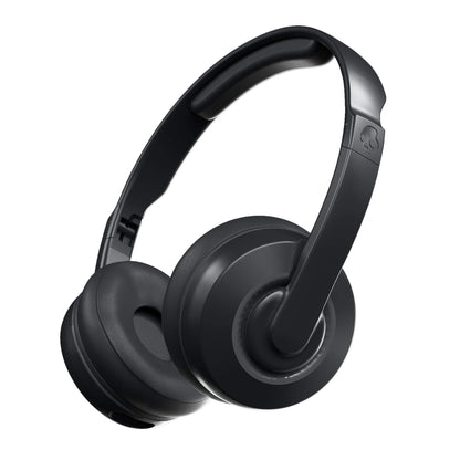 Skullcandy Cassette Wireless On-Ear Headphones, Up to 22 Hours Battery, Foldable Lightweight Design, Backup 3.5mm AUX Cable Included, Microphone for iPhone Android - Black