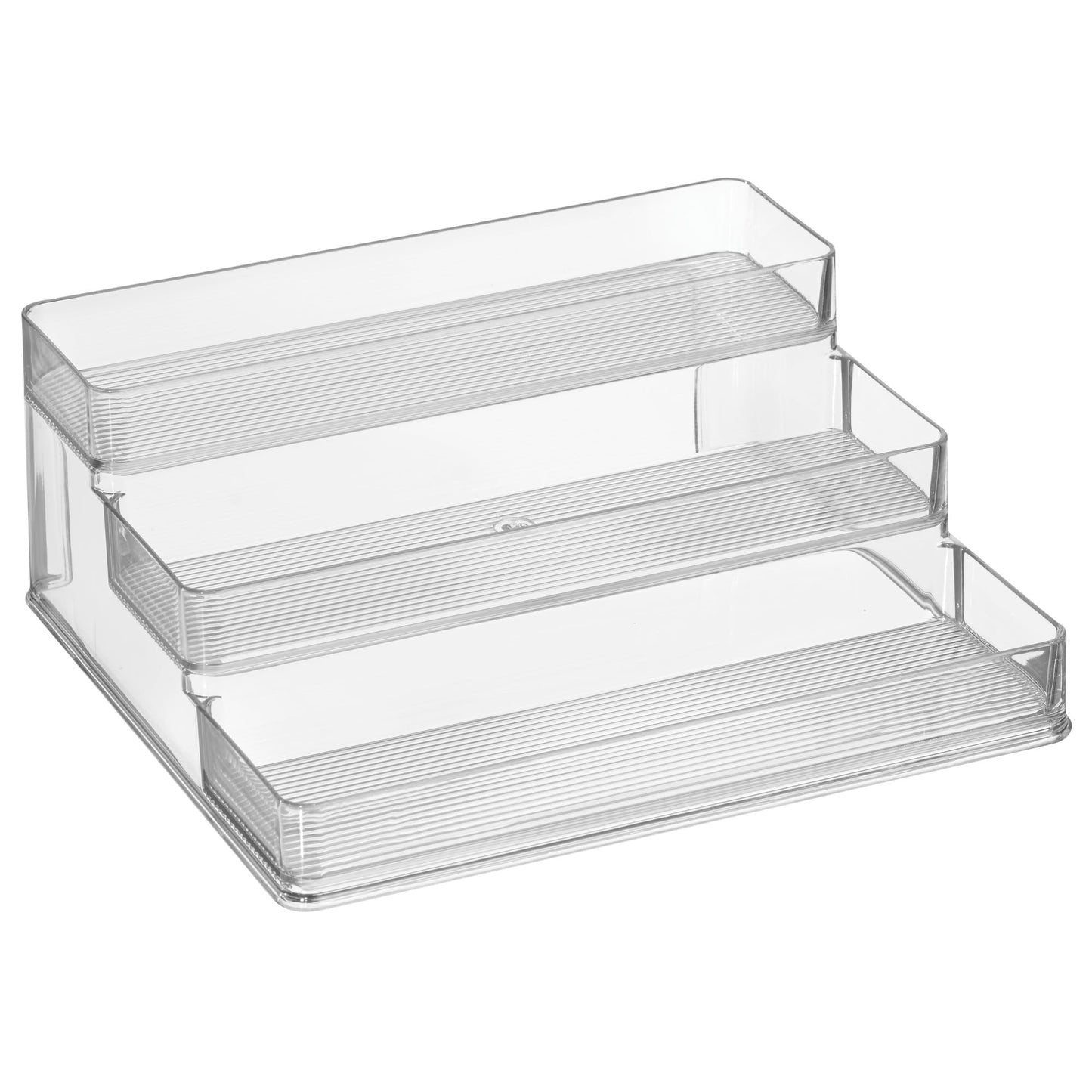 iDesign Nail Polish Organizer, Holds up to 30 Bottles, Compact 3-Tier Clear Display Stand for Countertop