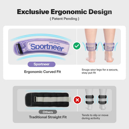 Sportneer Ankle Weights 0.5 LBS Pair Wrist Leg Arm Weights for Women Men Kids Child with Adjustable Straps, Strength Weighted for Jogging Running Walking Fitness Gym Workout 0.5 lbs x 2, Purple