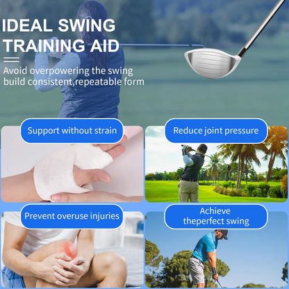 KINGTAIXIN Golf Wrist Training Aid, 2 Pack Golf Swing Band and Golf Wrist Correction Trainer, Golf Grip Trainer for Beginners Arm Posture Correcting