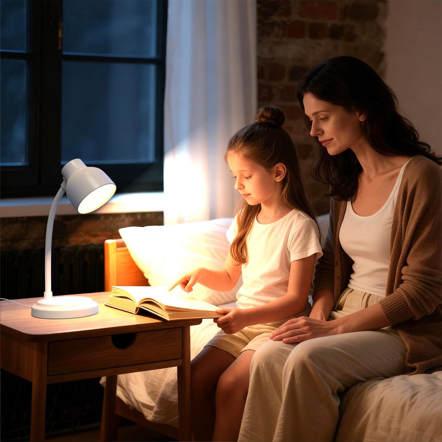 LED Desk Lamp With 96 LEDs,High lumens Table lamp,Desk Lamp for Office Home,4 Brightness Dimmable Flexible Table Lamp,Reading Light with a Timer Function for Bedside, Office, and Study Desk Use(White)