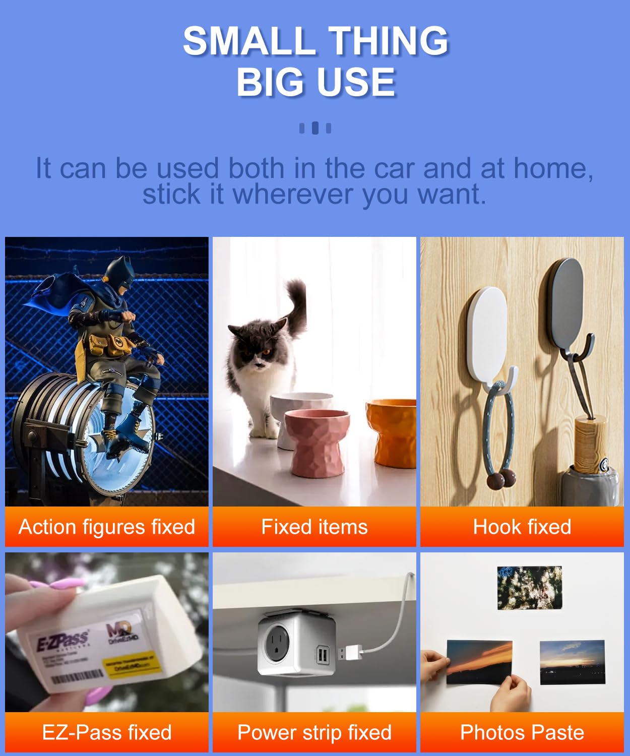 PHIXBEAR 48 Pcs Round Double Sided Sticky Pads Heavy Duty, Extreme Mounting Foam Tape, Strong Adhesive Tape Squares Waterproof Heat Resistant, Car Home Outdoor Use, 1.18 Inch
