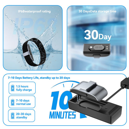 Osawalla 2026 Latest Screenless Fitness Tracker, Smart Bracelet Band, Activity & Sleep Tracking Wearable with App Sync, Lightweight Waterproof Activity Tracker Band for Men and Women