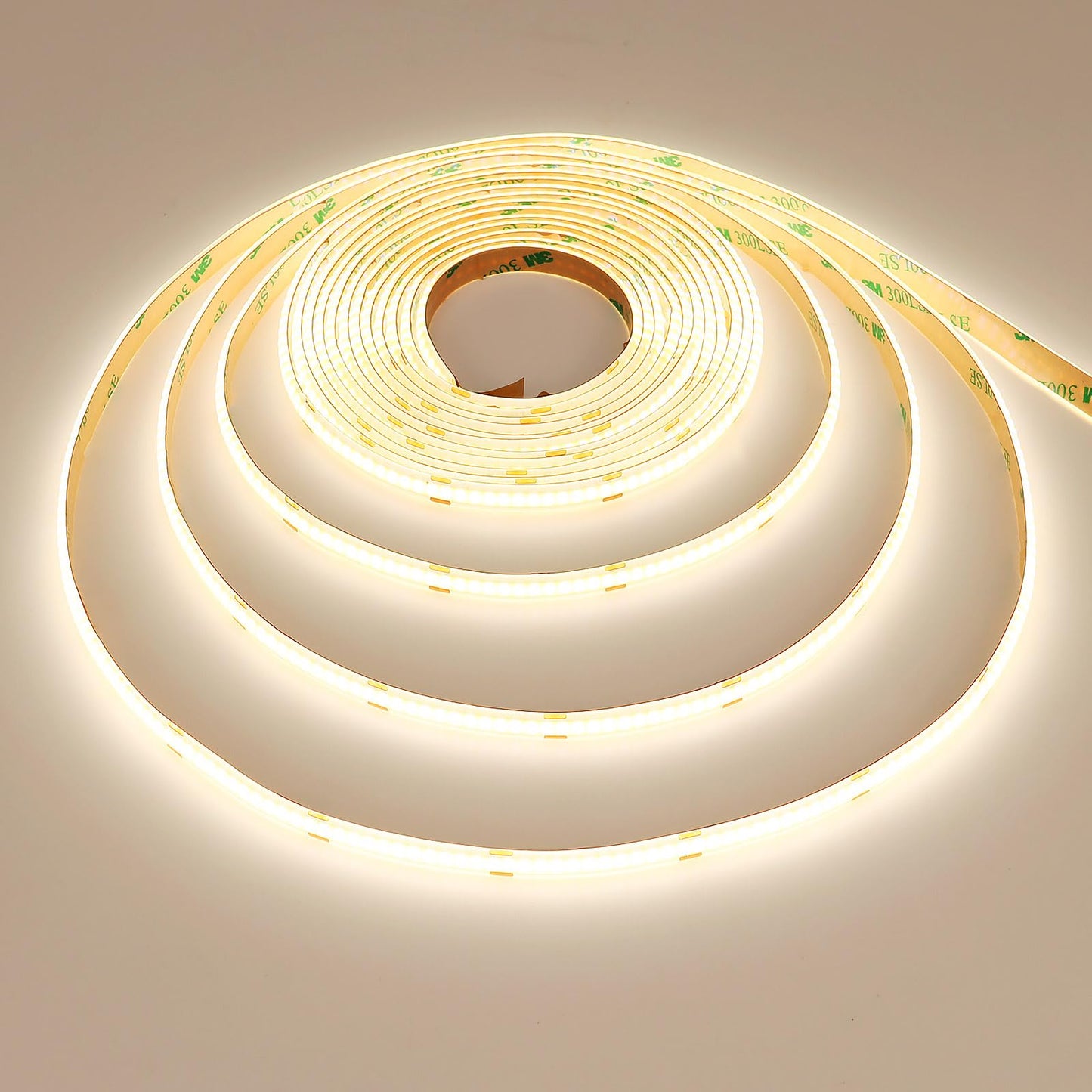 GOMING DC 12V COB LED Strip Light Natural White 4000K IP65 Waterproof 16.4ft(5M) 1560LEDs CRI 93+ Uniform Glow Flexible LED Tape Lights for DIY Bedroom Kitchen Home Decor(No Power Supply)