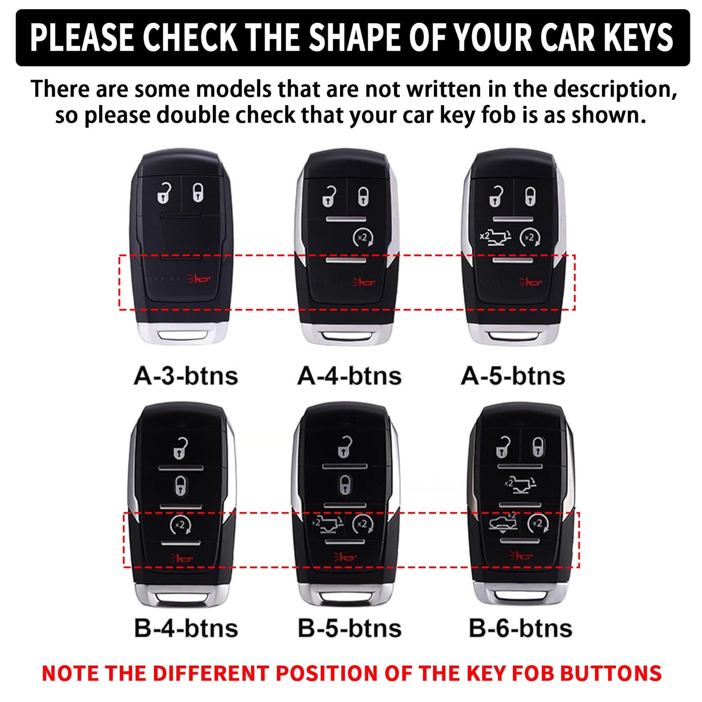 Zinc Alloy Car Key Fob Cover Compatible with 2019-2025 RAM 1500 2500 3500, Metal & Leather Remote Key Case Protector, Full Coverage Hard Shell Holder with Keychain Accessories (B-4-btns-Brown)
