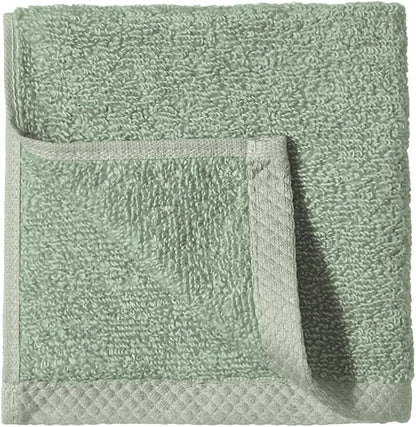 Amazon basics cotton washcloths, Lightweight quick-dry, seafoam green