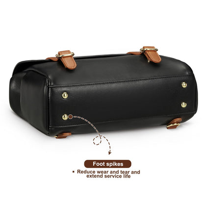 Convgo Mini Backpack Purse for Women, Small Fashion Backpack Vintage PU Leather Shoulder Bag Casual Travel Collage, Black
