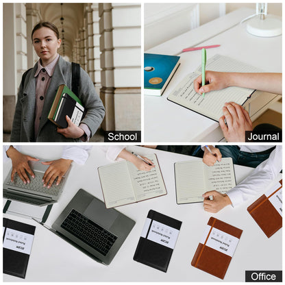 ZCZN 6 Pack Lined Journal Notebooks, 192 Pages A5 Hardcover Leather Journals for Work,Writing,School & Travel, College Ruled Journaling Notebooks for Notes Taking,Diary Notepad (Black*3+Brown*3)