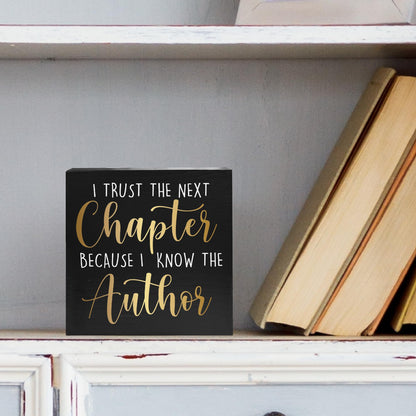 Graduation Quote Wood Box Sign I Trust The Next Chapter Wooden Box Block Sign Rustic Home Shelf Wall Decoration Grad Gift Inspirational Graduation Christmas Gift 5x5 C26