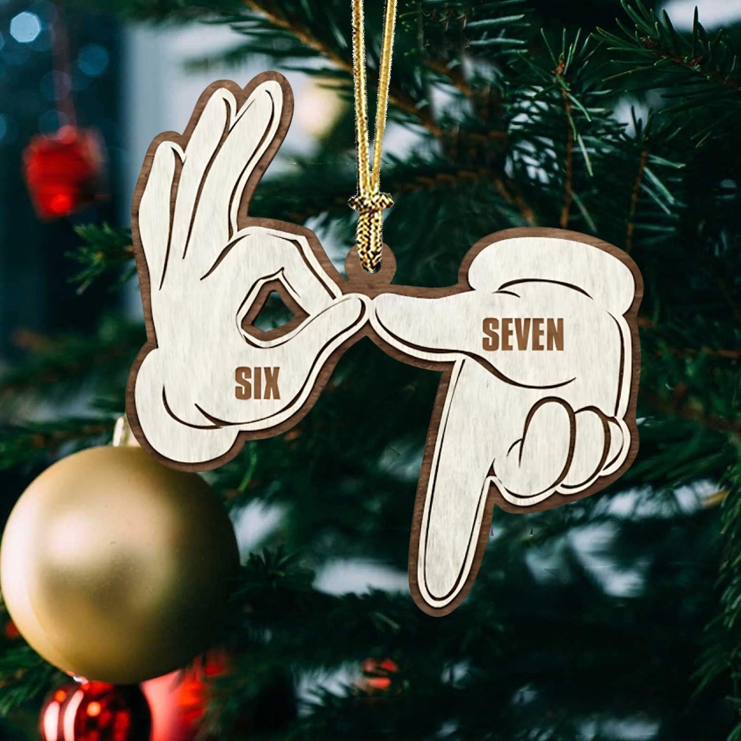 67 Christmas Tree Decoration,7Pcs Fun 67 Christmas Ornament, Cute 67 Ornament Xmas Tree Accessories Christmas Pendants Hanging, Santa Hat Gingerbread Christmas Ornament