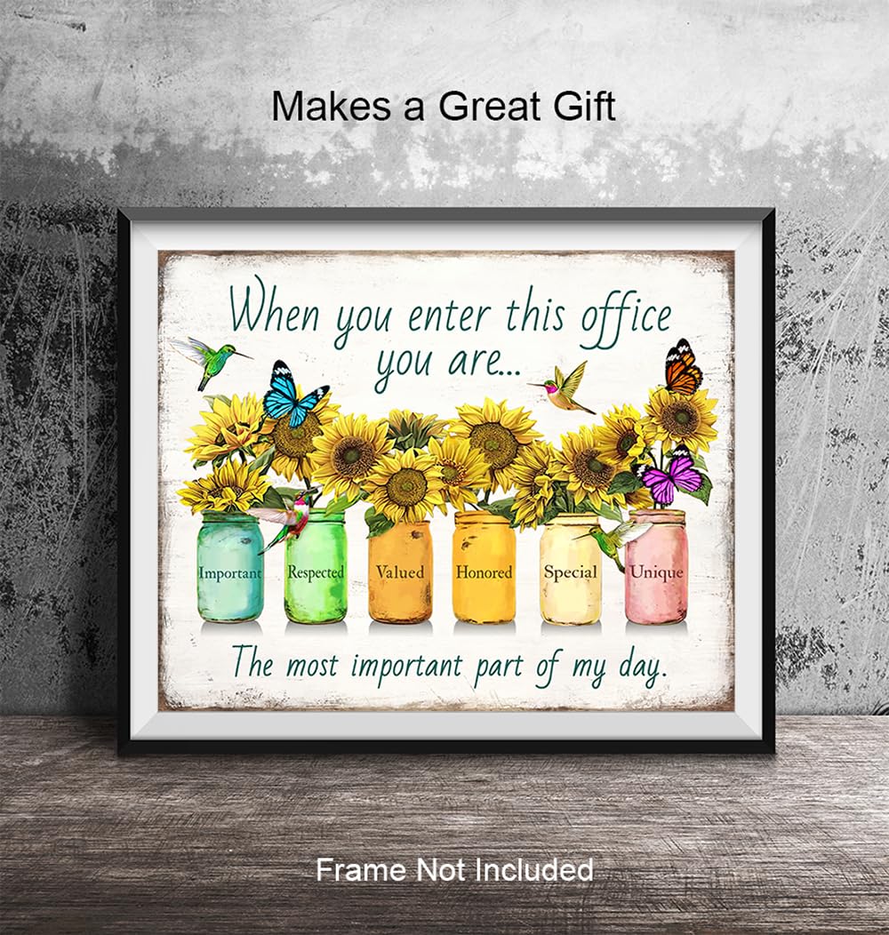Inspirational Posters For Office 11x14 - Inspirational Quotes Office Wall Decor - positive affirmation Home Decor - Teamwork Posters - Entrepreneur Gifts - Motivation Poster - Unframed Print