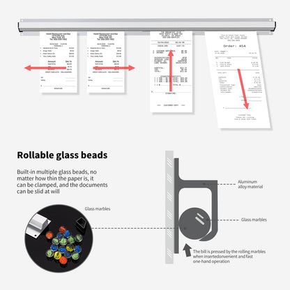 Cjgyz Ticket Holder for Restaurant, 36/48/60 inches, Restaurant Order Holder, Long-Lasting and Easy to use, Suitable for Commercial Kitchens, cafes, Fast-Food(36 Inch, 2 Pcs)