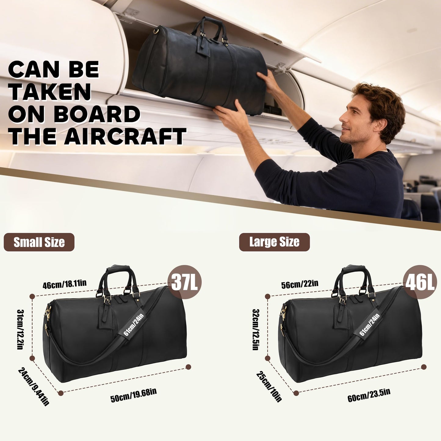 Leathario Travel Duffle Bag For Men Women Genuine Leather Overnight Weekender Bag Vintage Luggage Carry On Airplane Large Retro Unisex