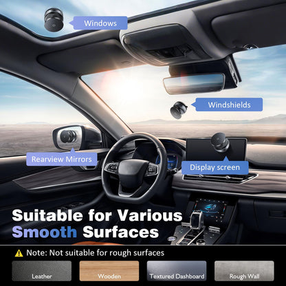 Vacuum Magnetic Car Phone Holder,360° Rotatable Suction Cup Phone Car Mount for Mag Safe Strong Magnetic Cell Phone Holder Stand for Gym/Mirror/iPhone 16e 16 Pro Max 15 14 13 12 and All Smartphones