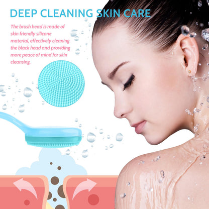 2Pack Silicone Face Brush Manual Face Scrub Brush Soft Facial Brushes Waterproof Exfoliating Face Brush Skin Friendly Face Cleaner Brush for Women and Men Blackheads Makeup Residues Removal