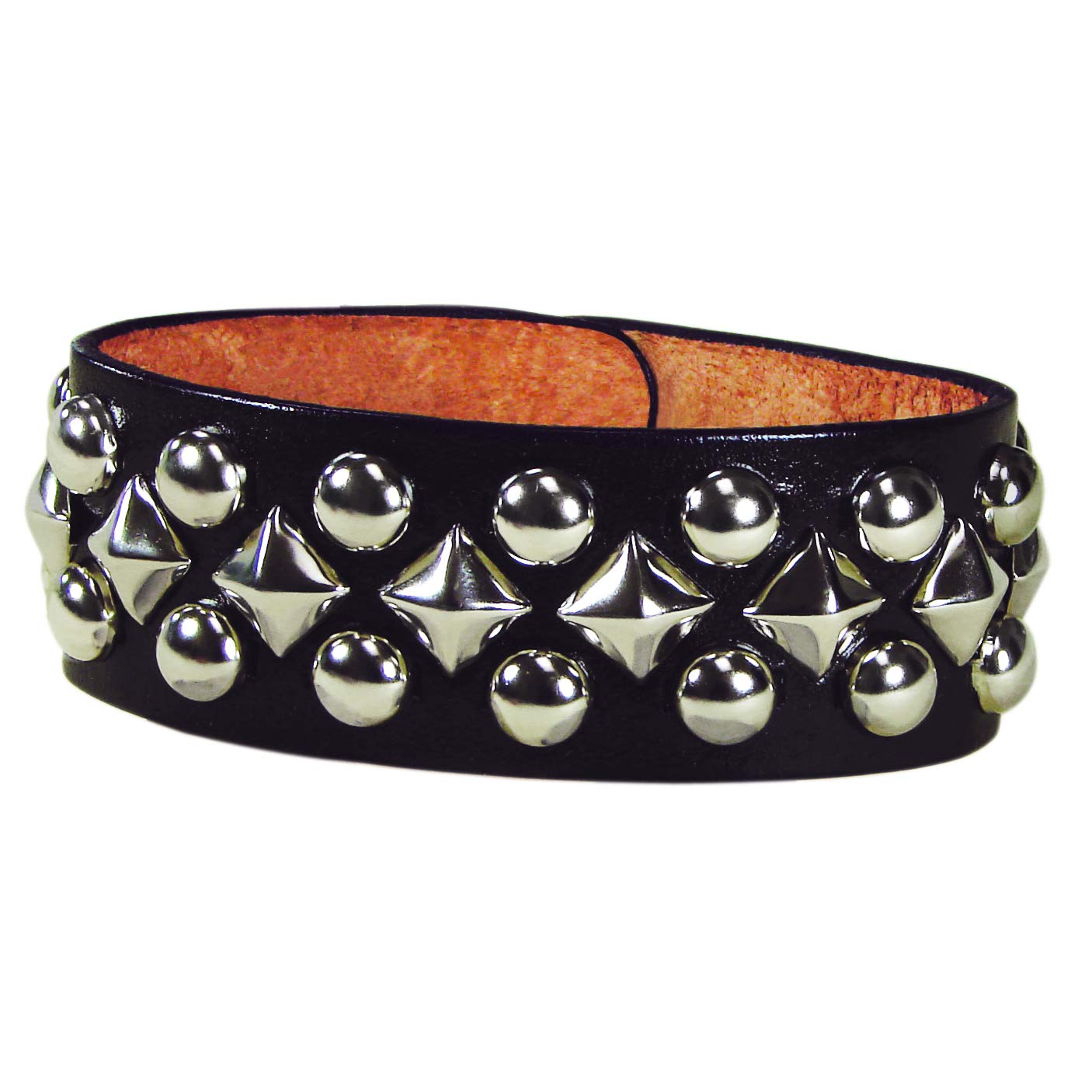 Realeather C4138-08 Medium Leather Wristbands with Snap Closure, Medium, Natural, 8-Pack