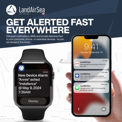 LandAirSea 54 GPS Tracker - USA Manufactured, Waterproof Magnet Mount. Full Global Coverage. 4G LTE Real-Time Tracking for Vehicle, Asset, Fleet, Elderly and More. Subscription is Required.