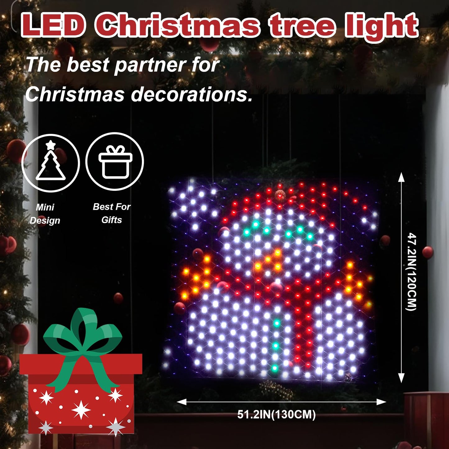 Leisure world LED Snowman Window Silhouette Lights,USB Operated LED Net Outdoor Mesh Lights with Timer, 8 Modes for Indoor Outdoor Holiday Xmas Party Decor