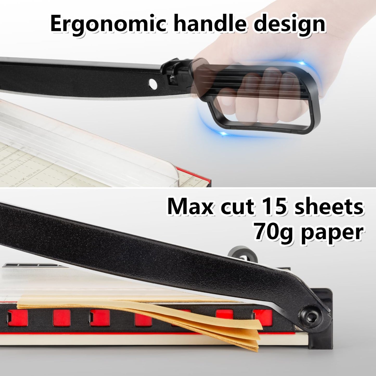 WORKLION Guillotine Paper Cutter A4 – Heavy Duty Paper Trimmer with Safety Guard,15 Sheets Capacity, Precision Guillotine Cutter for Cutting Paper, Card,Photos,Vinyl and More with Ease.