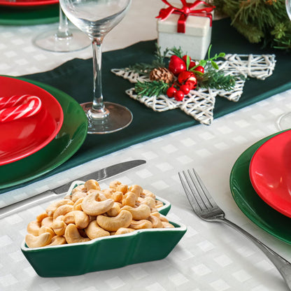 UPKOCH 4 Pcs Christmas Sauce Dish Snack Containers Restaurant Christmas Candy Dish Snack Trays Tree Plates Convenient Plates Household Trays Tree S