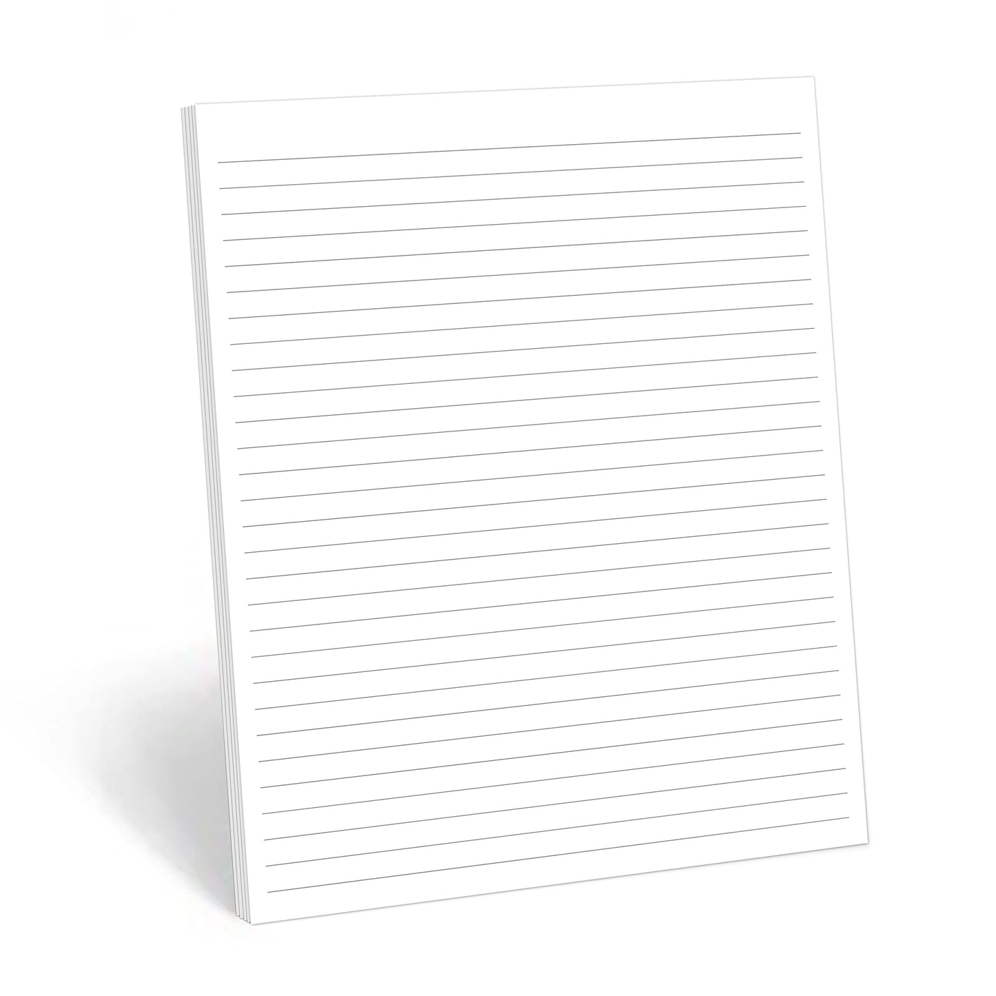 321Done Wide-Ruled Notepad (8.5" x 11") Made in USA, 50 Sheets, Letter Size, Large Tear Off Edge Glued, Planning Memo Pad, Unisex Minimalist Simple Lined Wide Spaced Writing Pad