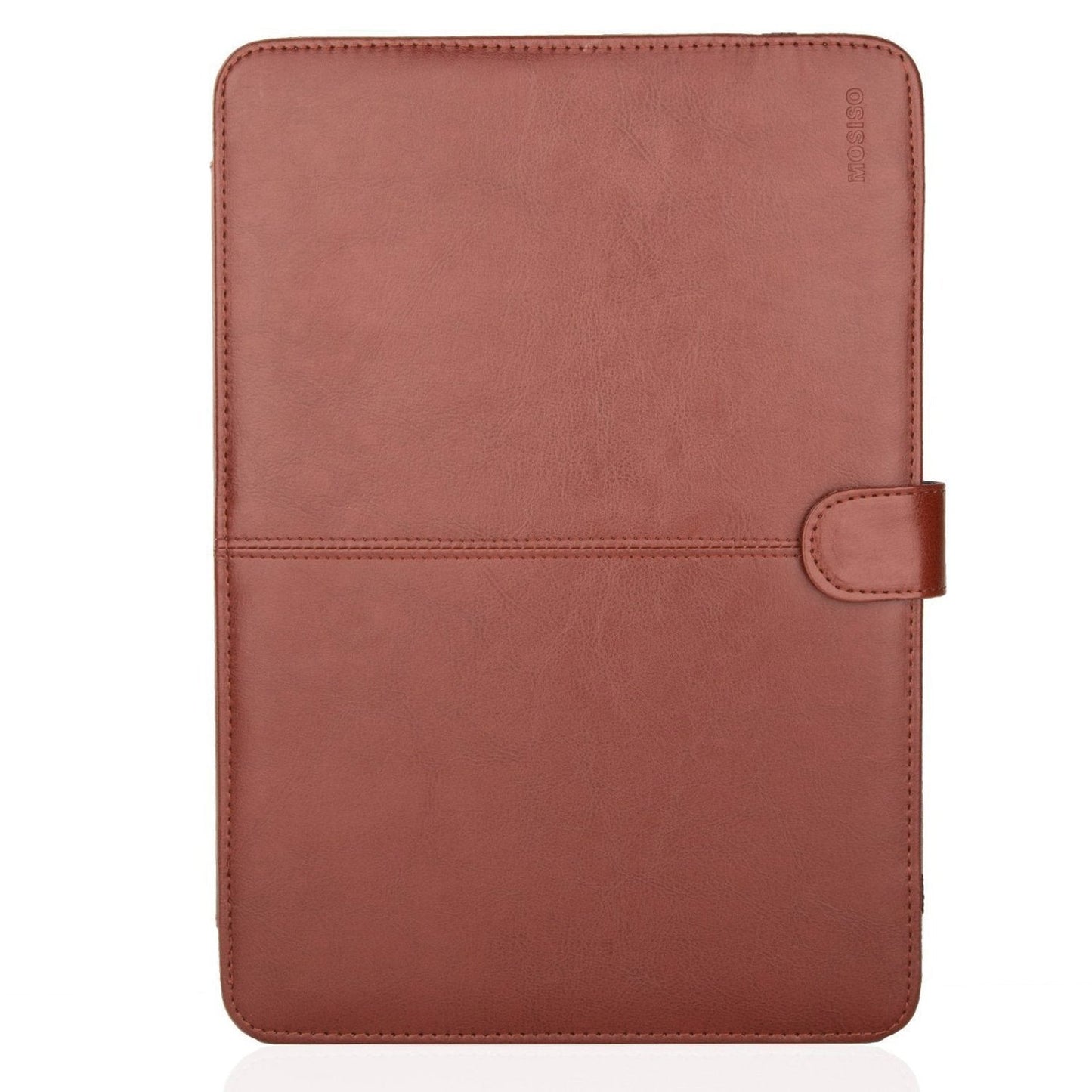 MOSISO Case Compatible with MacBook Air 13.6 inch M4 M3 M2 2025-2022 /Air 13 M1 2022-2018 /Pro 13 inch M2 M1 2025-2016, PU Leather Portfolio Protective Stand Cover, Brown
