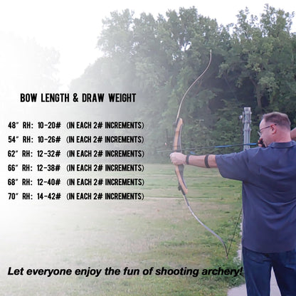 Sanlida Noble Standard Beginner & Intermediate Recurve Bow and Arrows Kit for Adult and Youth, Wooden Takedown Recurve Bow Package for Training, Practice & Competition RH Only (54", 10lbs)