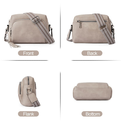CLUCI Crossbody Bags for Women Trendy, Vegan Leather Shoulder Handbags，Purses for Women with Adjustable Wide Strap