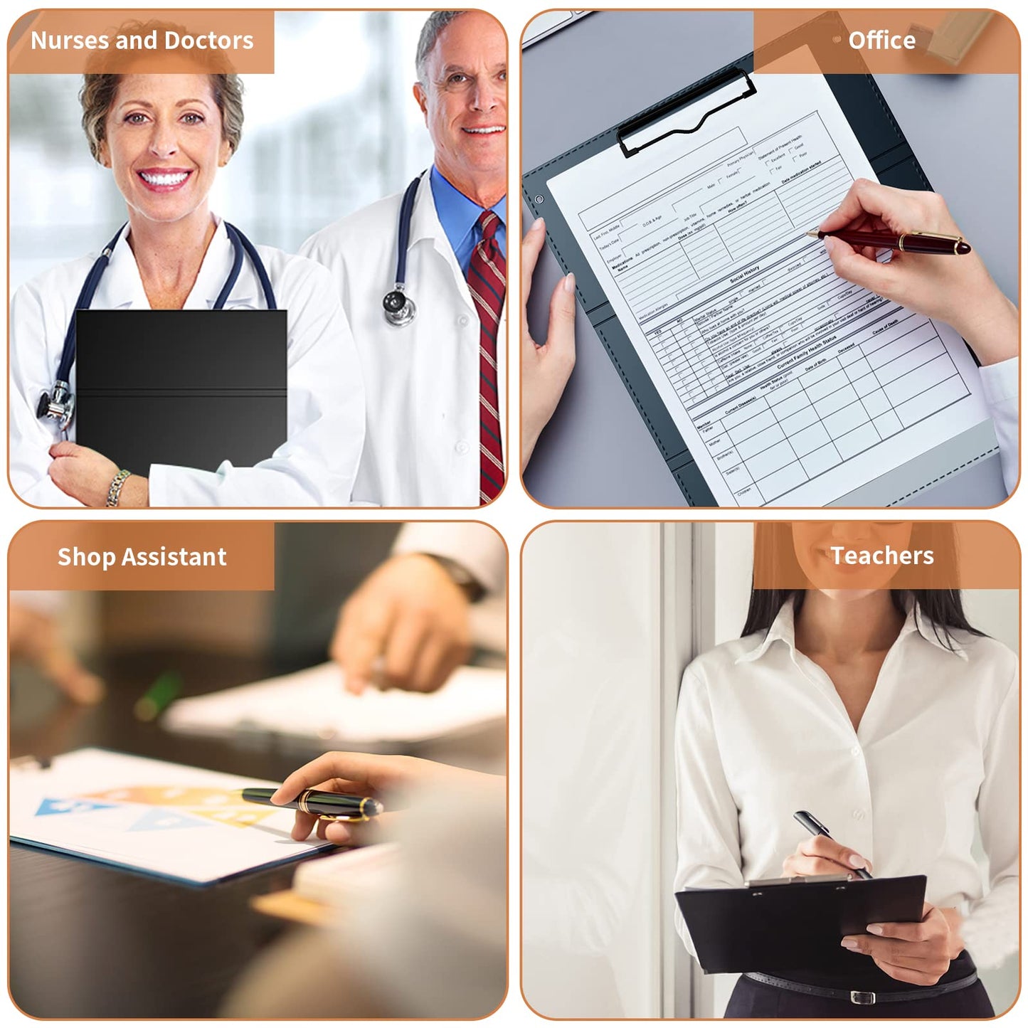 Nursing Clipboard Foldable-3 Layers Folding Nursing Clipboard with Nursing Edition Cheat Sheets, Trifold Nursing Clipboard for Nurses Doctors,Medical Clipboard Pocket Size,Nurse Clip Boards