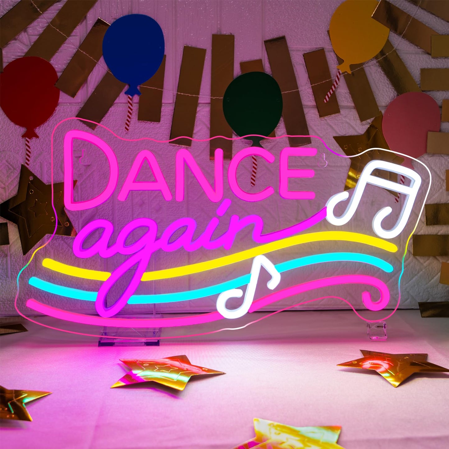 Dance Neon Sign for Girls Bedroom Dance Party Lights up Dance Floor in Music Room Sign Light up Bar Signs Retro Bar Decorations for Home Gym Decor Gymnastics Night Light for Girls