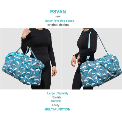 Travel Duffle Bag, Weekender Bag for Women with Shoe Compartment, Carry on Overnight Bag Gym Duffel Bag, Mommy Hospital Bags