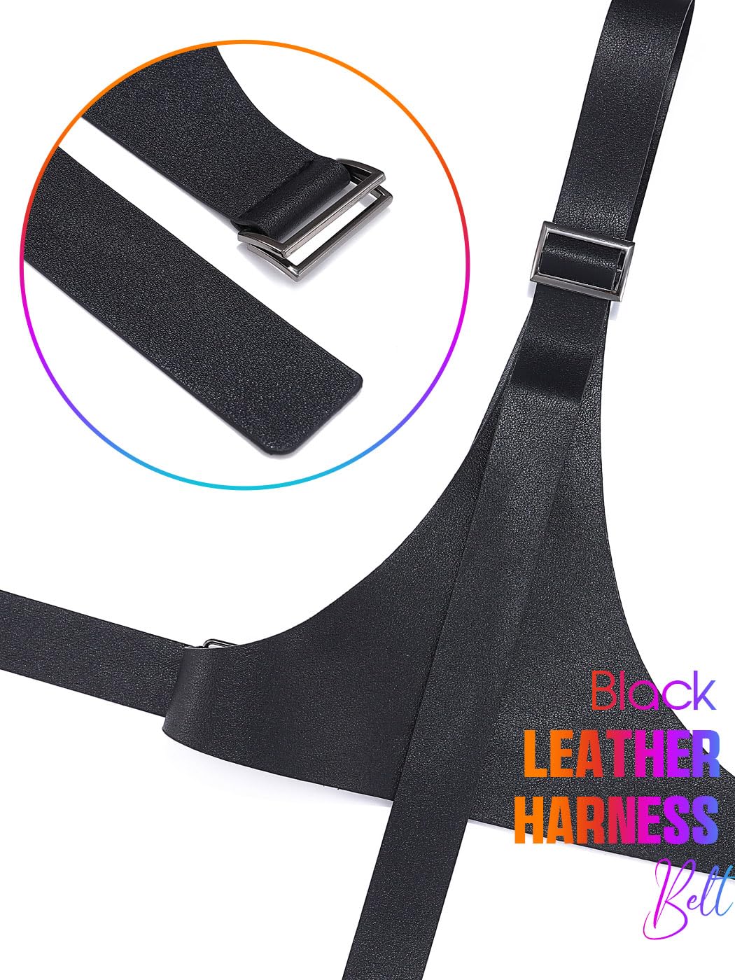 BODIY Punk Rock Belt Black Pu Leather Fashion Waist Belt Gothic Costume Cosplay Rave Accessory Waist Belts for women (Black)