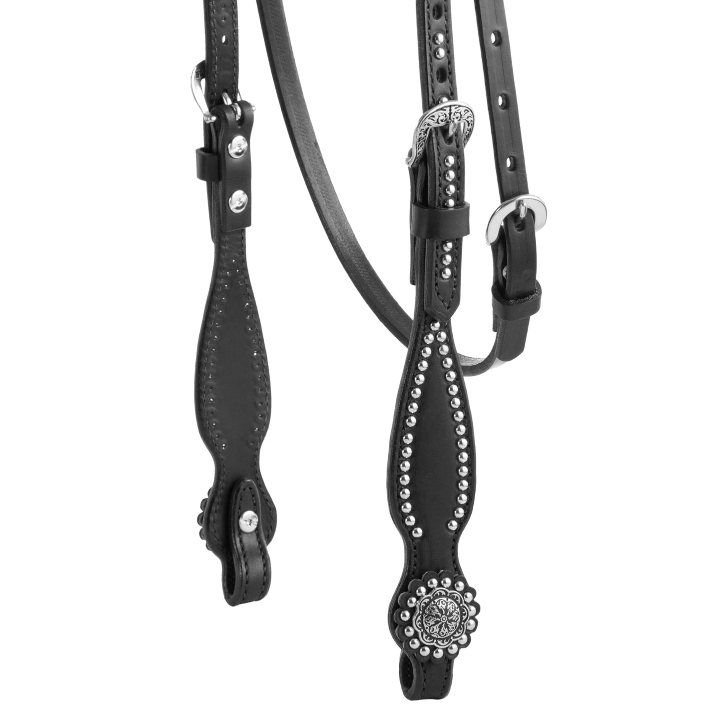 Weaver Leather unisex adult Browband Headstall, Black, Horse US