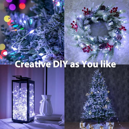 328 FT Cool White Fairy Lights, 1000 LEDs, Plug - in, 8 Modes with Timer, Remote, Dimmable & Waterproof, Ideal for Bedroom, Garden, Christmas, Wedding, Birthday (Indoor/Outdoor)