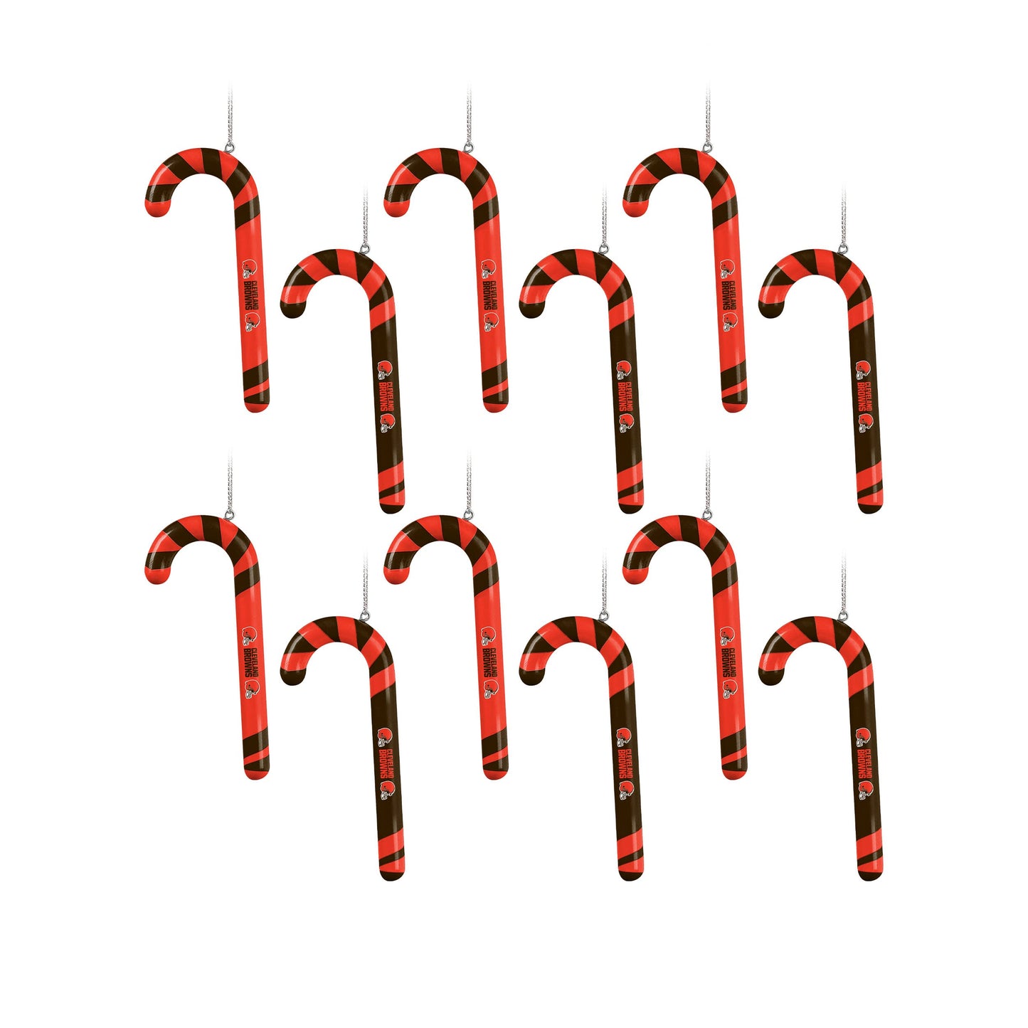 FOCO Cleveland Browns NFL 12 Pack Candy Cane Ornament Set