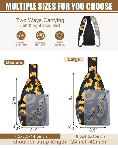 Crossbody Bags for Women Men Trendy Sling Bag Bakpack Casual Chest Bag with Convertible Shoulder Strap