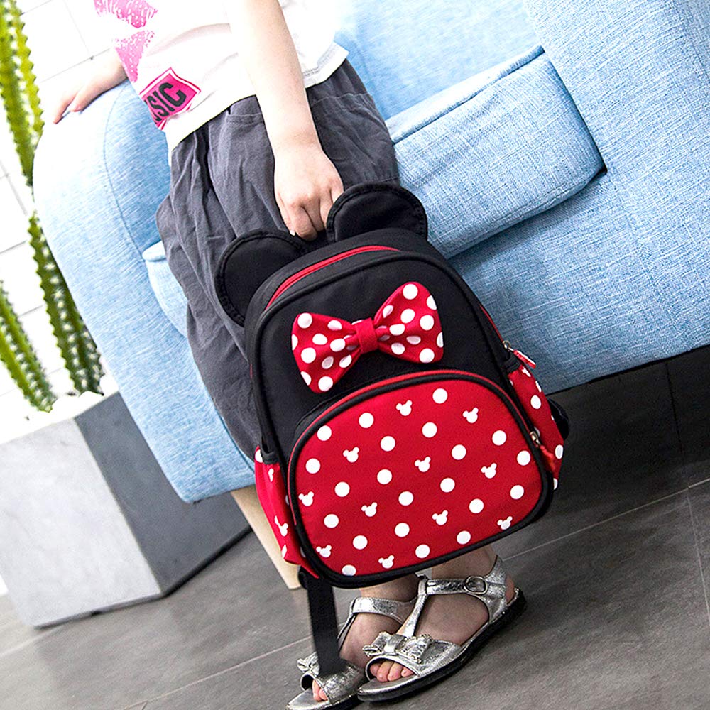 Voikukka Mini Backpack for Girls Toddler Bookbag Small Cute Kids Backpacks for Toddler Backpack Baby Daycare Bag Little Girl Backpacks Child Kindergarten Book Bags Mouse Toys Travel Accessories