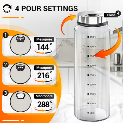 Segarty Spice Jars, 6 Pack 3 oz Spice Bottles with Shaker Lids, Glass Empty Storage Containers with Adjustable Stainless Steel Flow Top for Your Regularly Used Spices