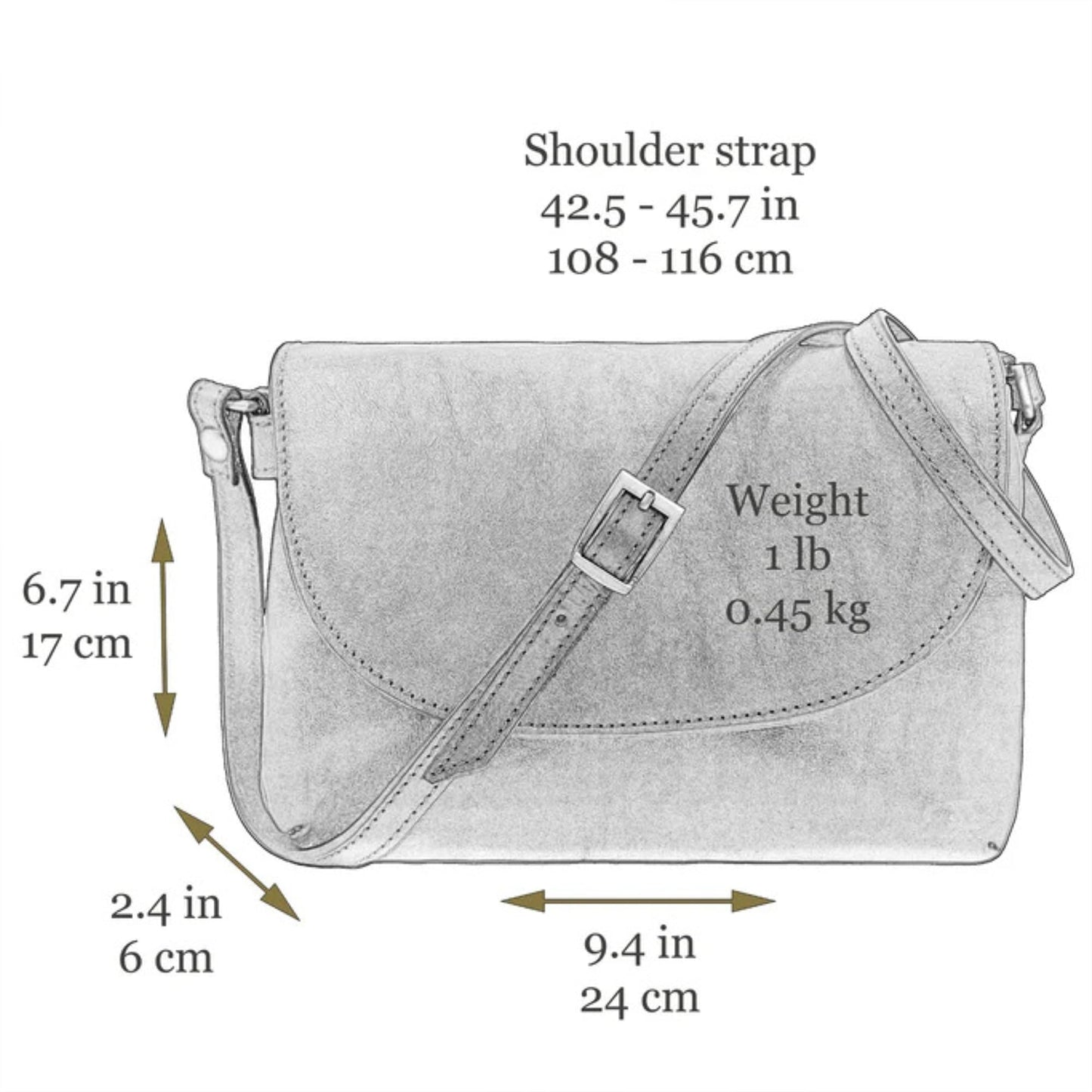 Time Resistance Leather Crossbody Bag for Women - Handbag, Shoulder Bag, Messenger Purse (Green) - Gift Box Included
