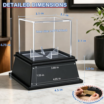 KKU Baseball Display Case 2 Pack, Baseball Holder for Ball Display Cube Box, UV Protected Acrylic Baseball Storage Official Size Box, Memorabilia Display Case for Baseball