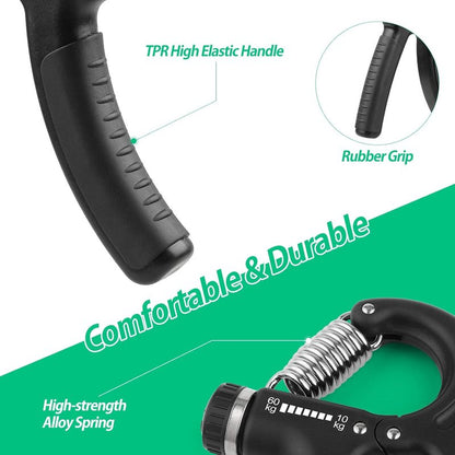 NIYIKOW Grip Strength Trainer - Adjustable Hand Grip Strengthener for Forearm & Finger Strength | Ideal for Musicians & Athletes