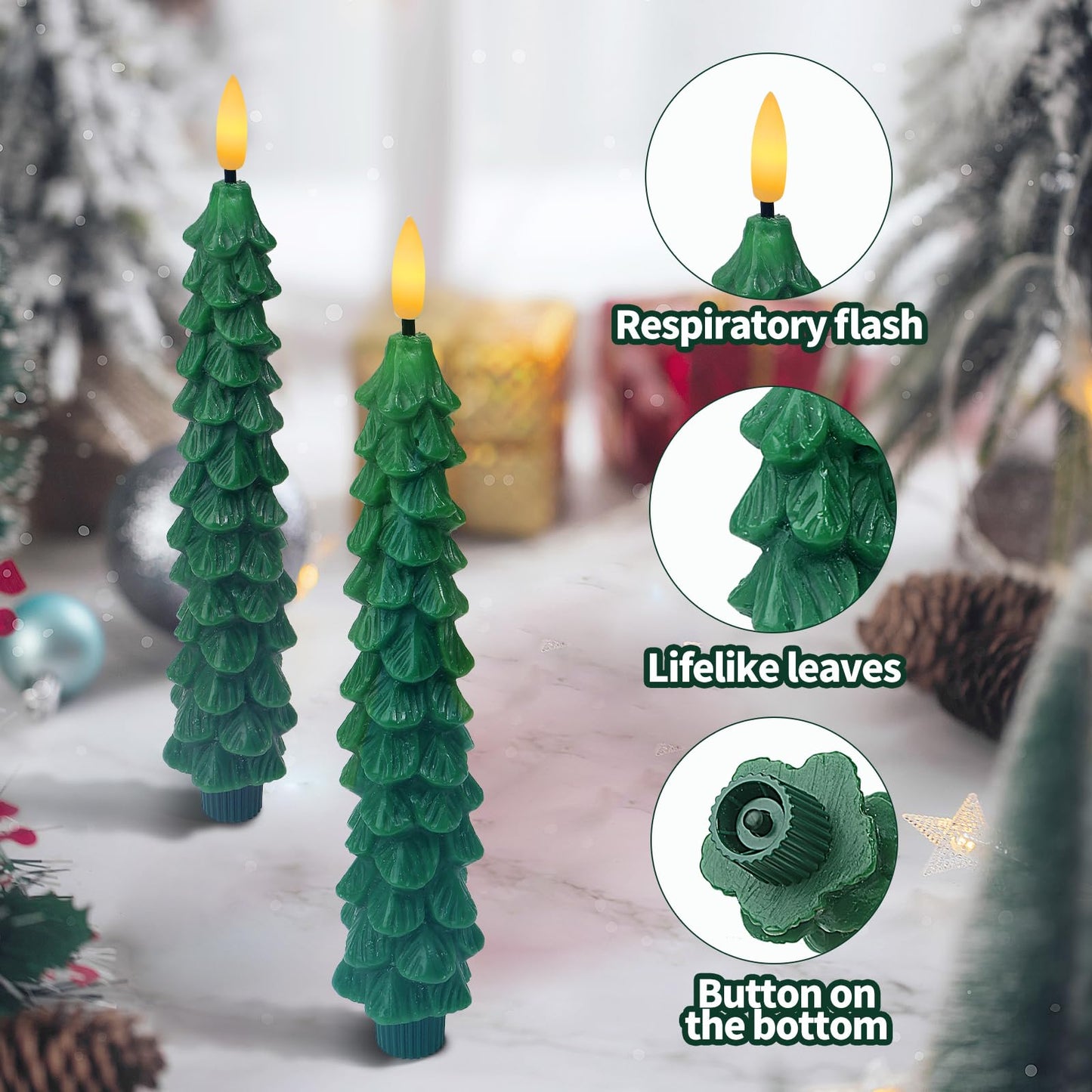 XingsLight LED Flameless Taper Candles with Remote & Timer – 12 Pack Battery Operated Christmas Window Candles, Warm White Flickering Light, Safe Realistic Flame for Holiday Table & Home Décor