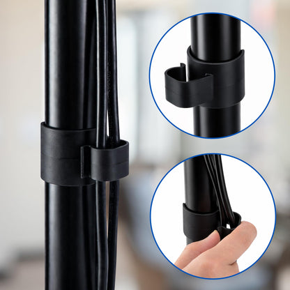 RUBII 18 Pcs 35mm Speaker Pole Cable Clips, Pole Cable Management Clips, Stand Poles Cable Clip for Studio Accessories Cords Wires Storage Organization