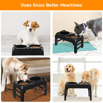 COMESOON Slow Feeder Dog Bowl, Anti-Choking Puzzle Bowl, Bloat Stop Maze Dishes, Black