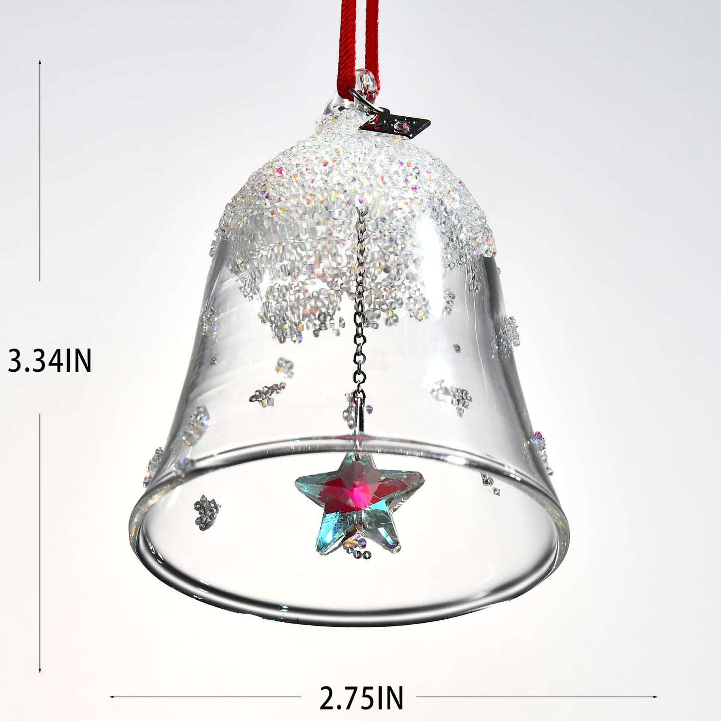 2025 Christmas Bell Ornaments, Annual Edition Bell Ornament,Christmas Tree Crystal Bell Ornament Wedding Anniversary Decoration